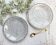 2 Small vintage plates in black and white speckled Italian earthenware
