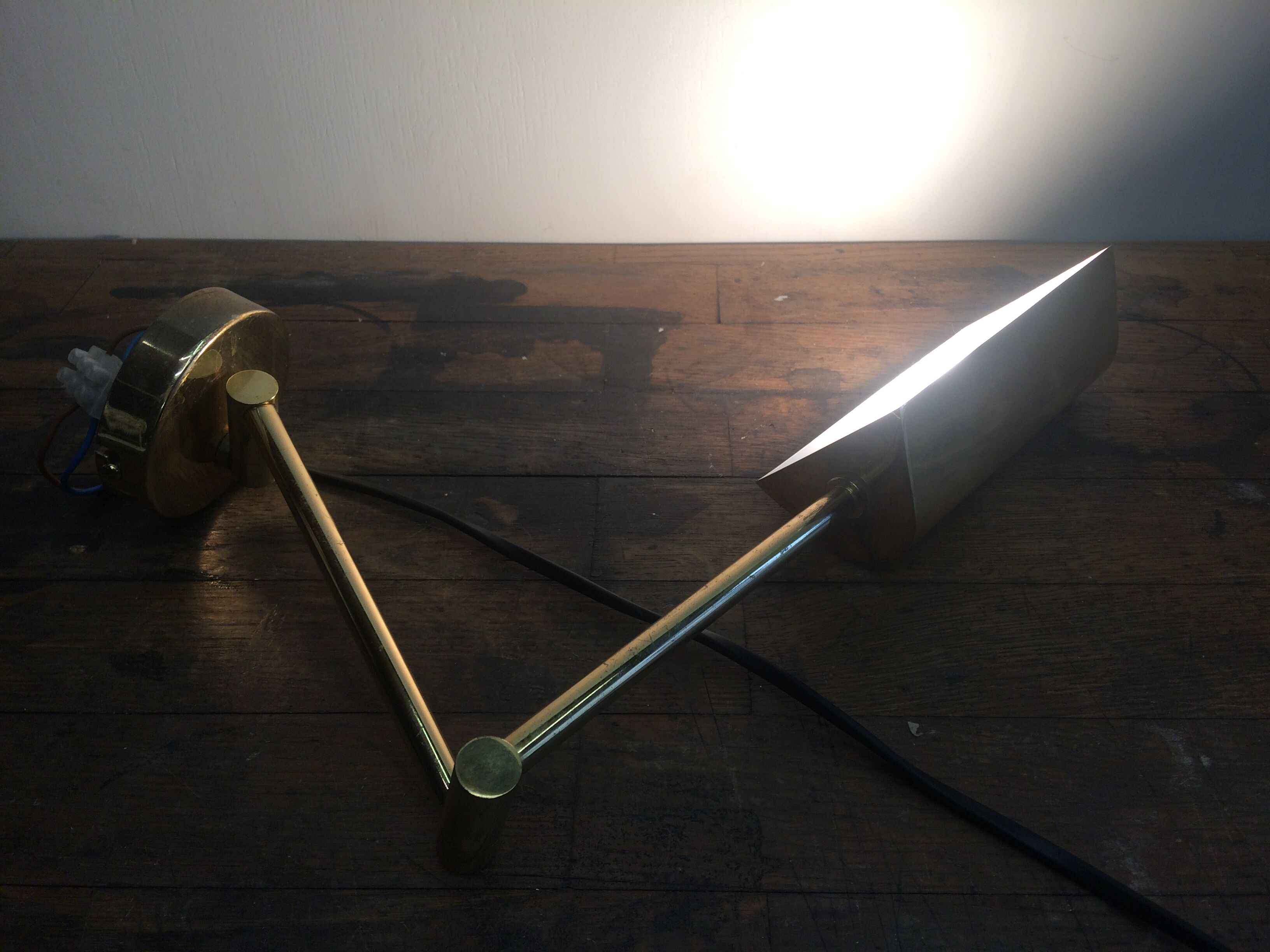 Lampe applique à rotules laiton vintage 80 Sce France