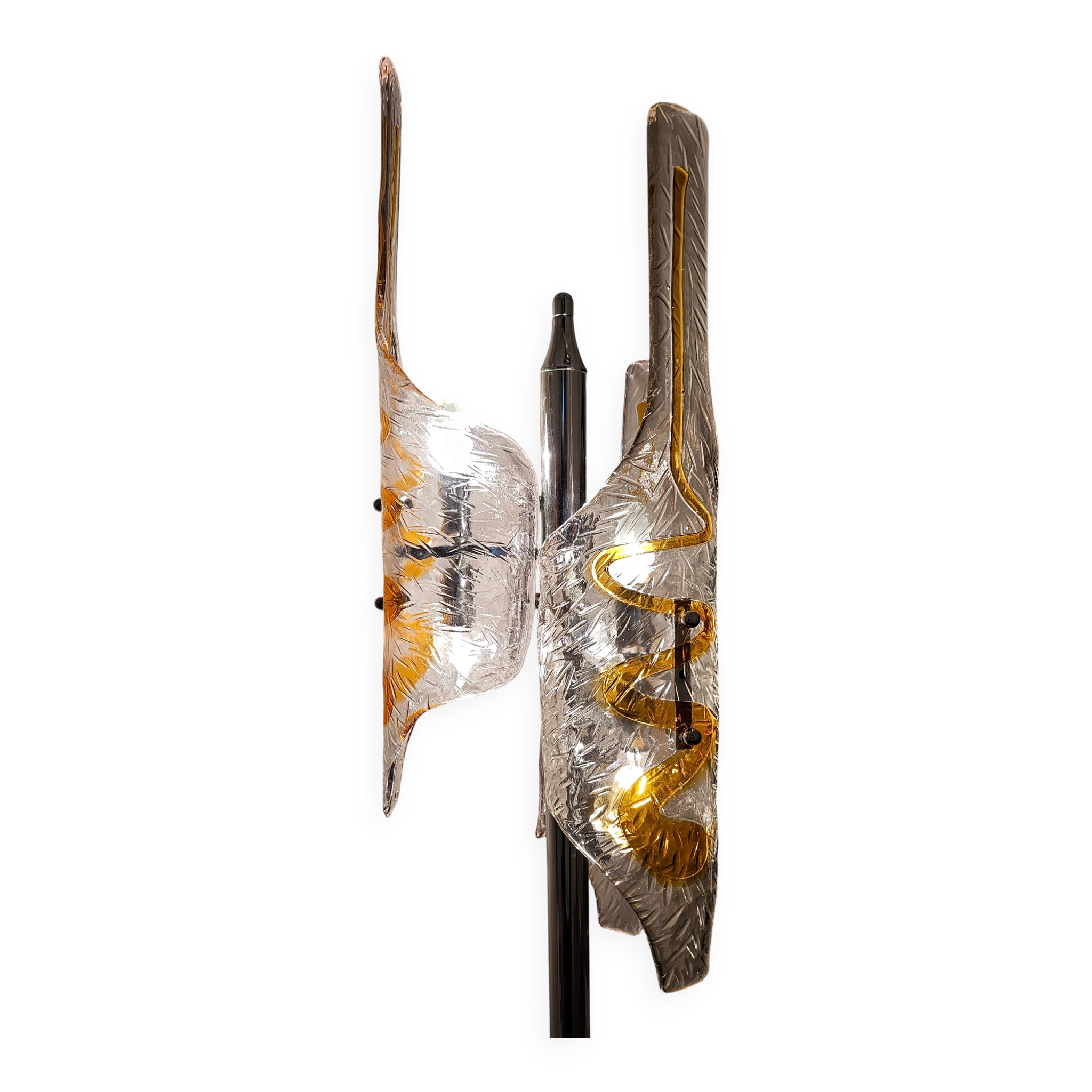 Mazzega floor lamp by Toni Zuccheri in Murano glass 1970s