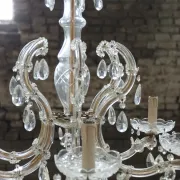 Maria Theresa crystal chandelier with high scrolls, 5 lights, mid-20th c.