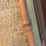 Tipi bamboo and rattan floor lamp