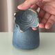 Boîte à œufs en céramique vintage – Boîte à souvenirs en grès bleu