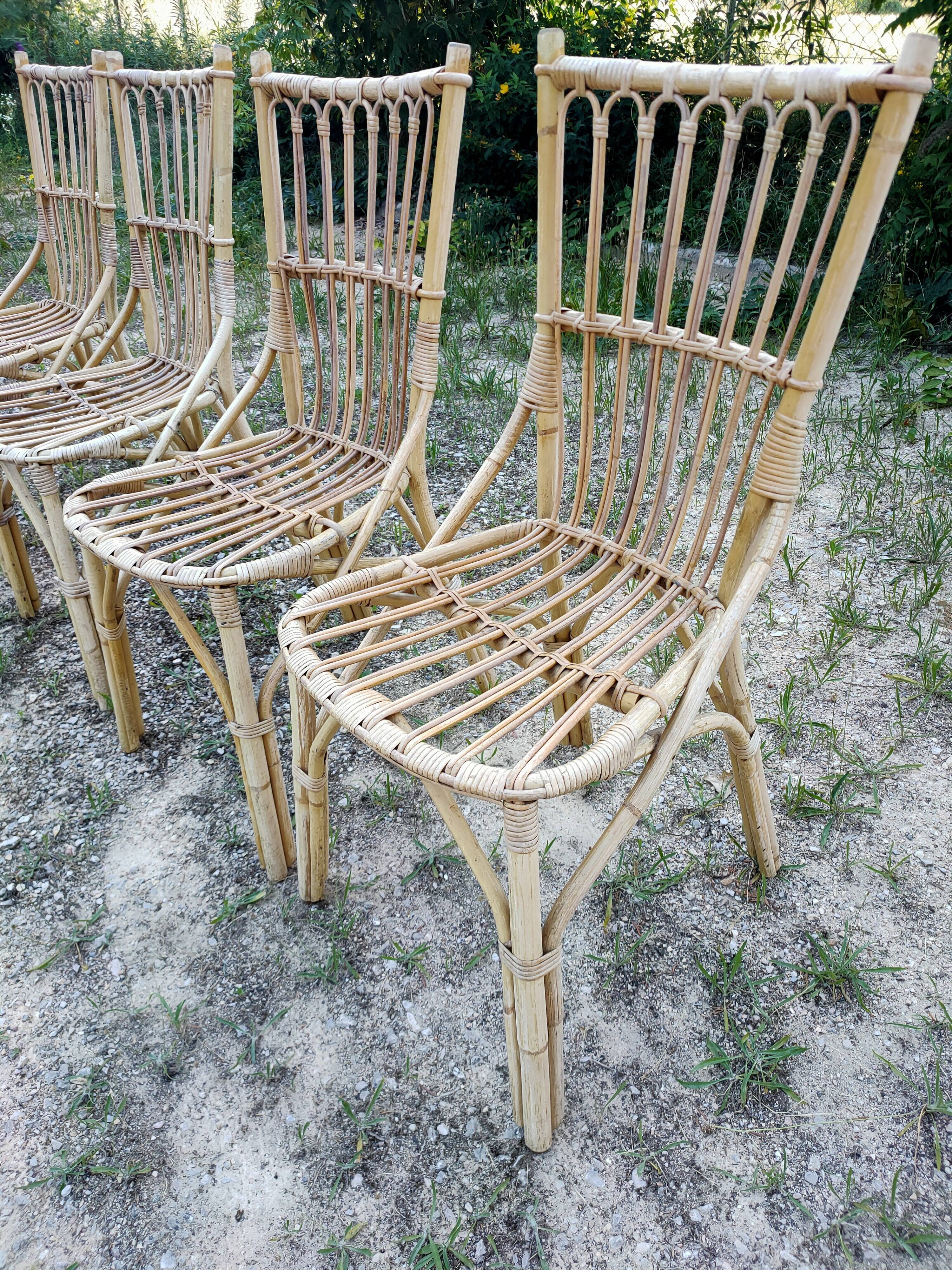 4 rattan chairs