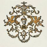 6 flat plates Gien Dionysos the children at the press 1938 1960