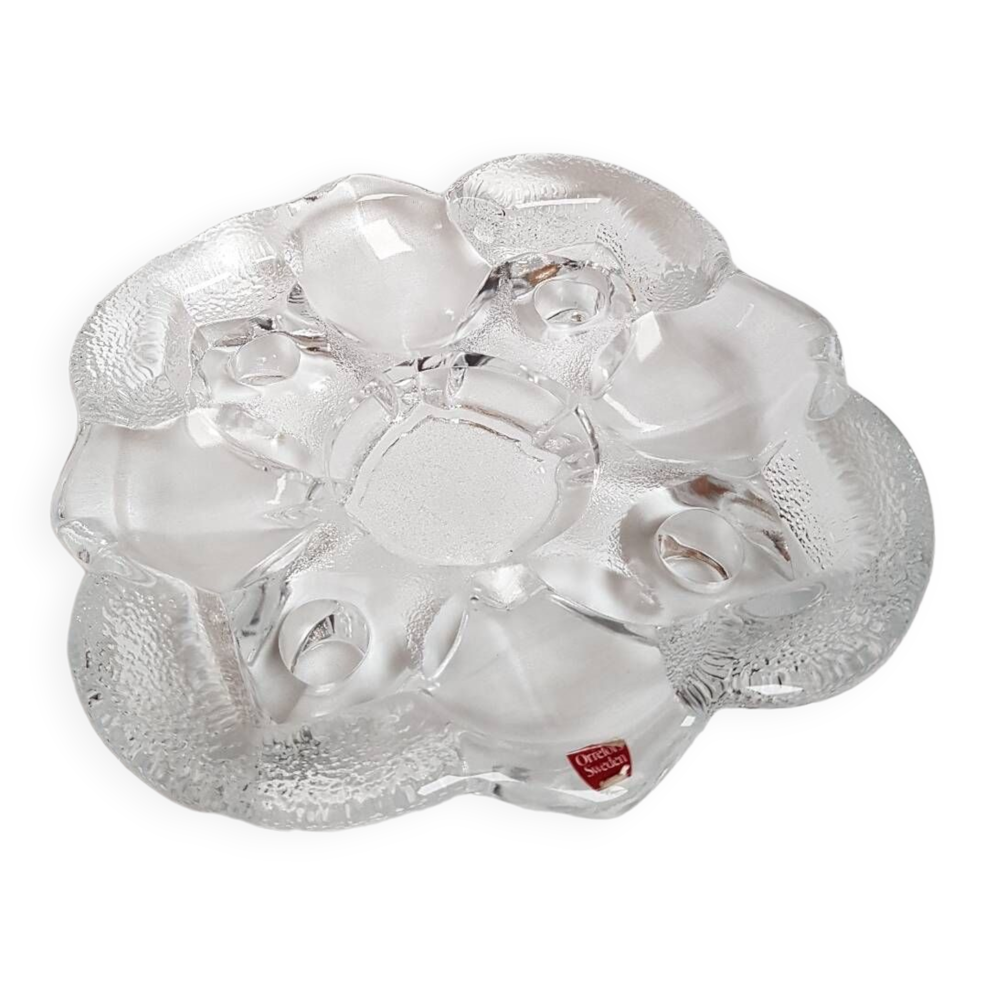 Bougeoir en cristal Orrefors Suède pour 4 bougies