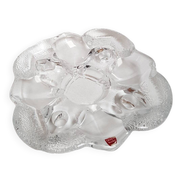 Bougeoir en cristal Orrefors Suède pour 4 bougies