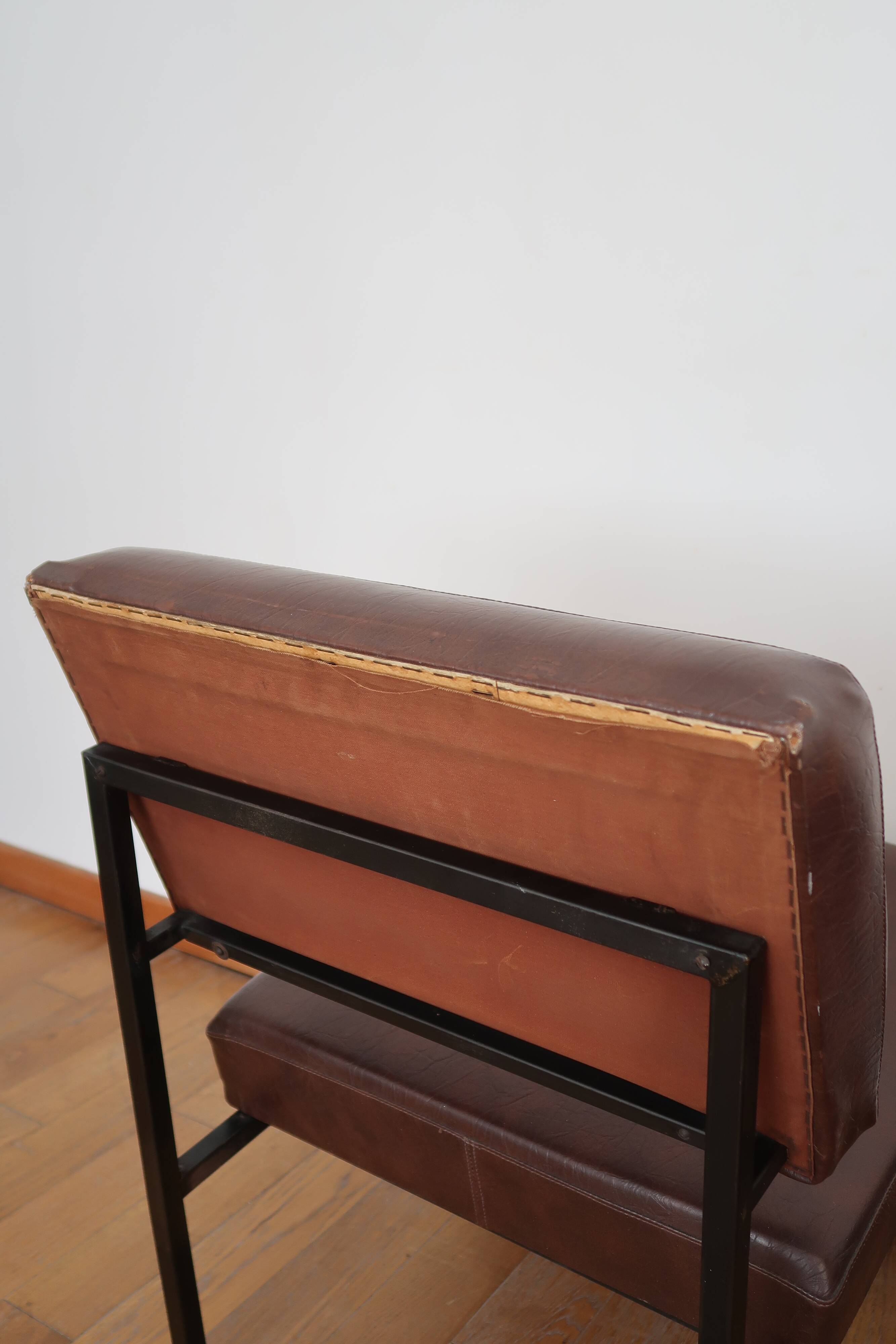 Paire de chauffeuse skaï 70's