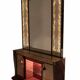 Luigi Brusotti Mid-Century Modern Italian Bar Cabinet with Decorated Mirror