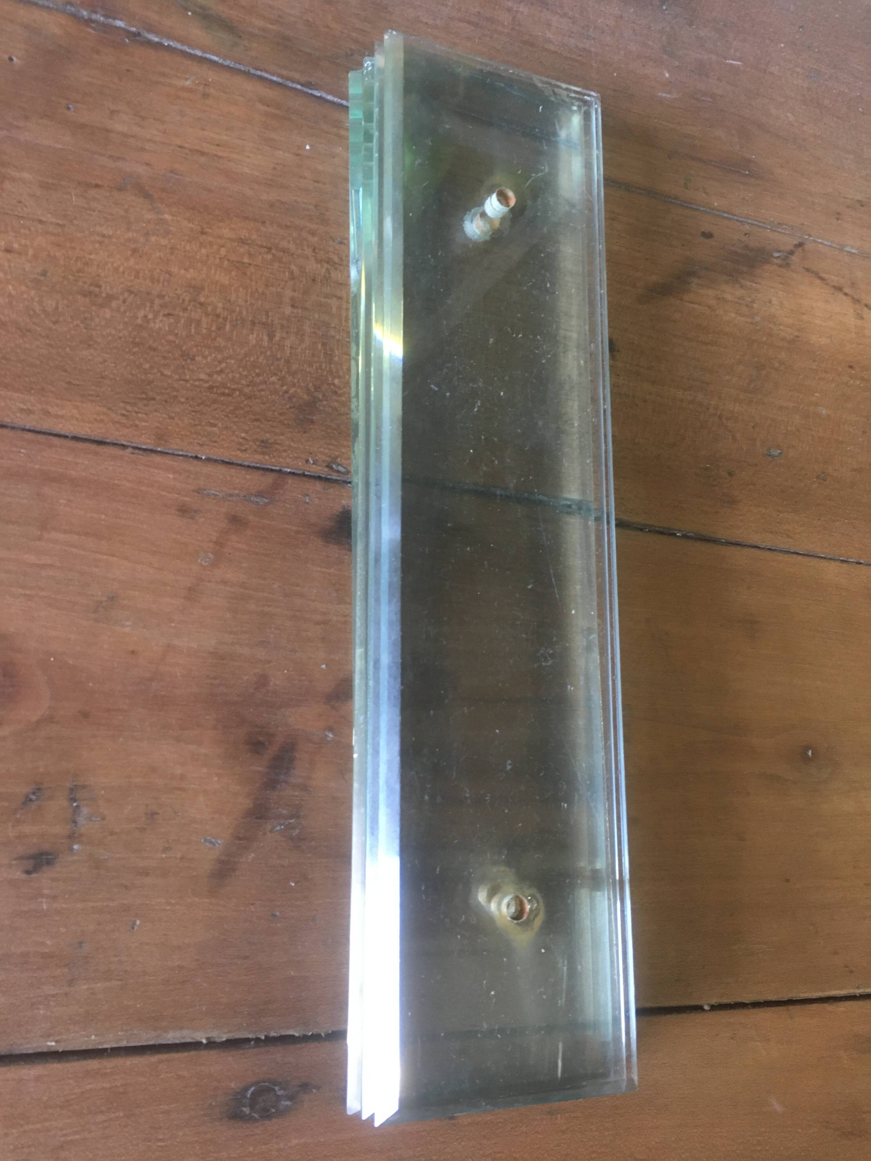 Lot de 4 plaques de propreté en verre biseauté GM