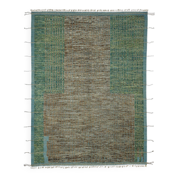 Handmade Tribal Decorative 323 cm x 425 cm Green Wool Carpet