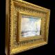 Painting / oil on canvas signed "f.nioli" (low tide) well framed