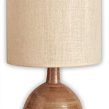Stoneware and woven jute lamp