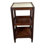 English mahogany side table / serving table with marble top 1900/1920