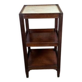 English mahogany side table / serving table with marble top 1900/1920