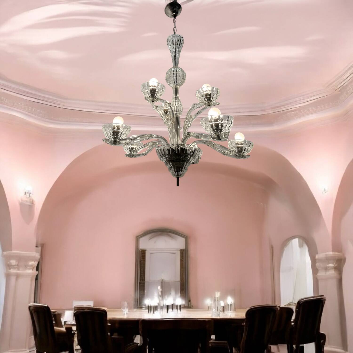 Art Deco Murano Glass Chandelier 1940’s