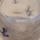 Crystal biscuit jar decorated with blue enamel and gilding.