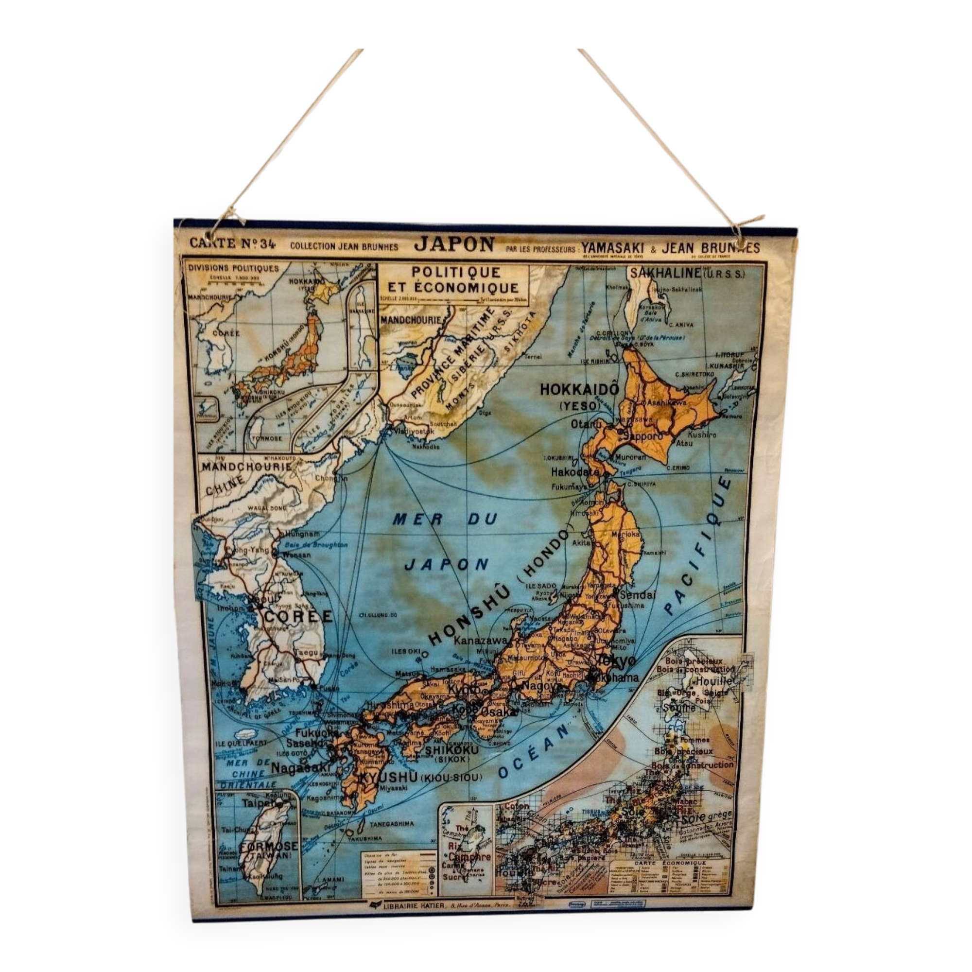 Carte scolaire no 34 japon Yamasaki et jean brunhes