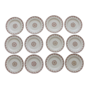 Assiettes plates luneville