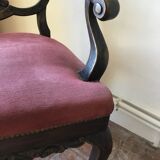 Fauteuil de style chippendale en bois patiné