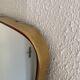 Vintage 1960 asymmetrical mirror in freeform, gold and red - 71 x 3