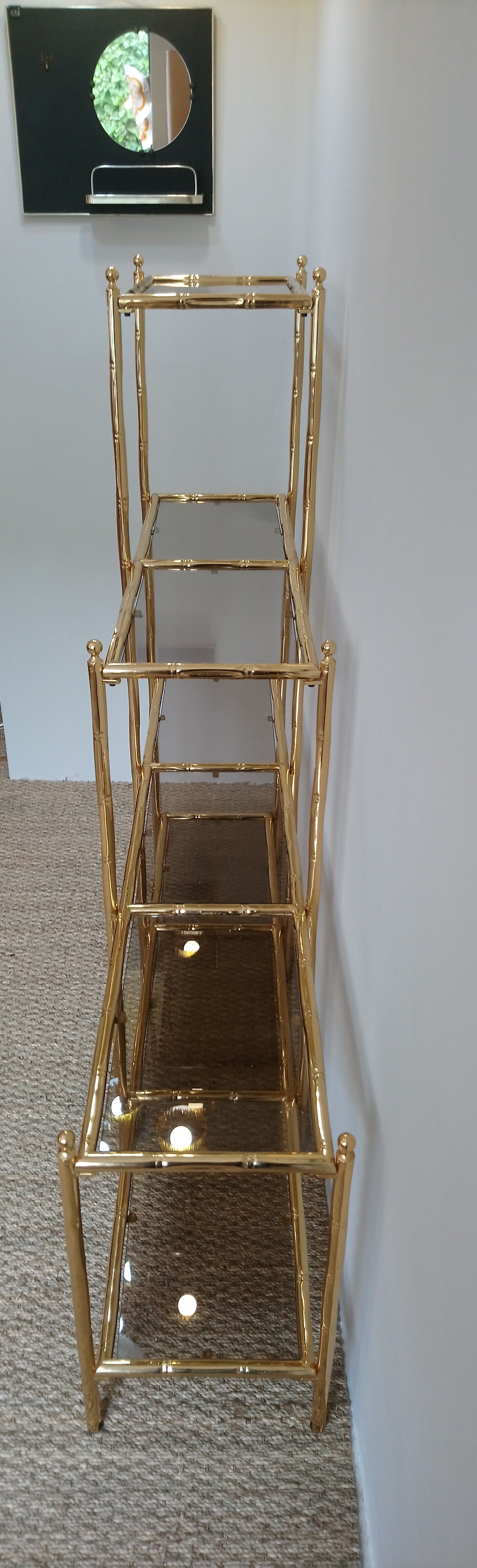 Shelf "false bamboo" 80 years gold metal