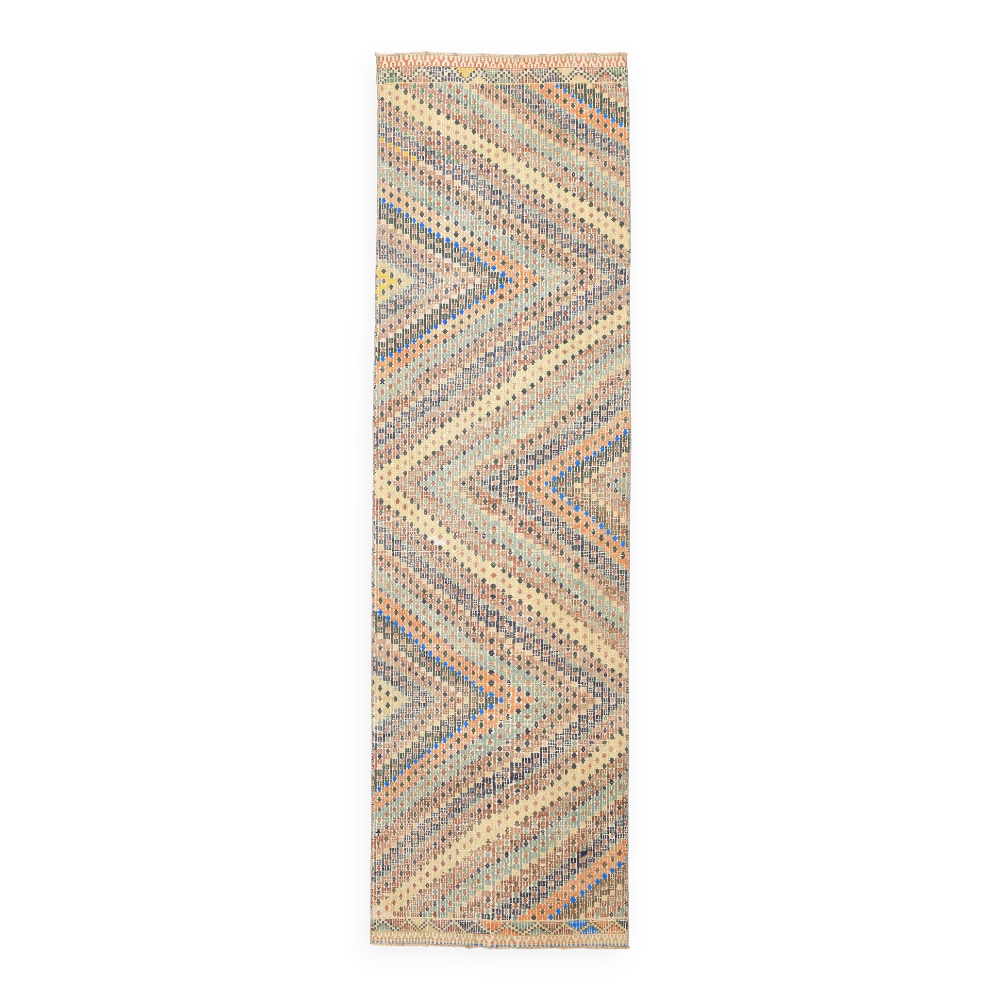 Tapis de couloir Kilim scandinave 2x8, 73x255Cm