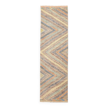 Tapis de couloir Kilim scandinave 2x8, 73x255Cm