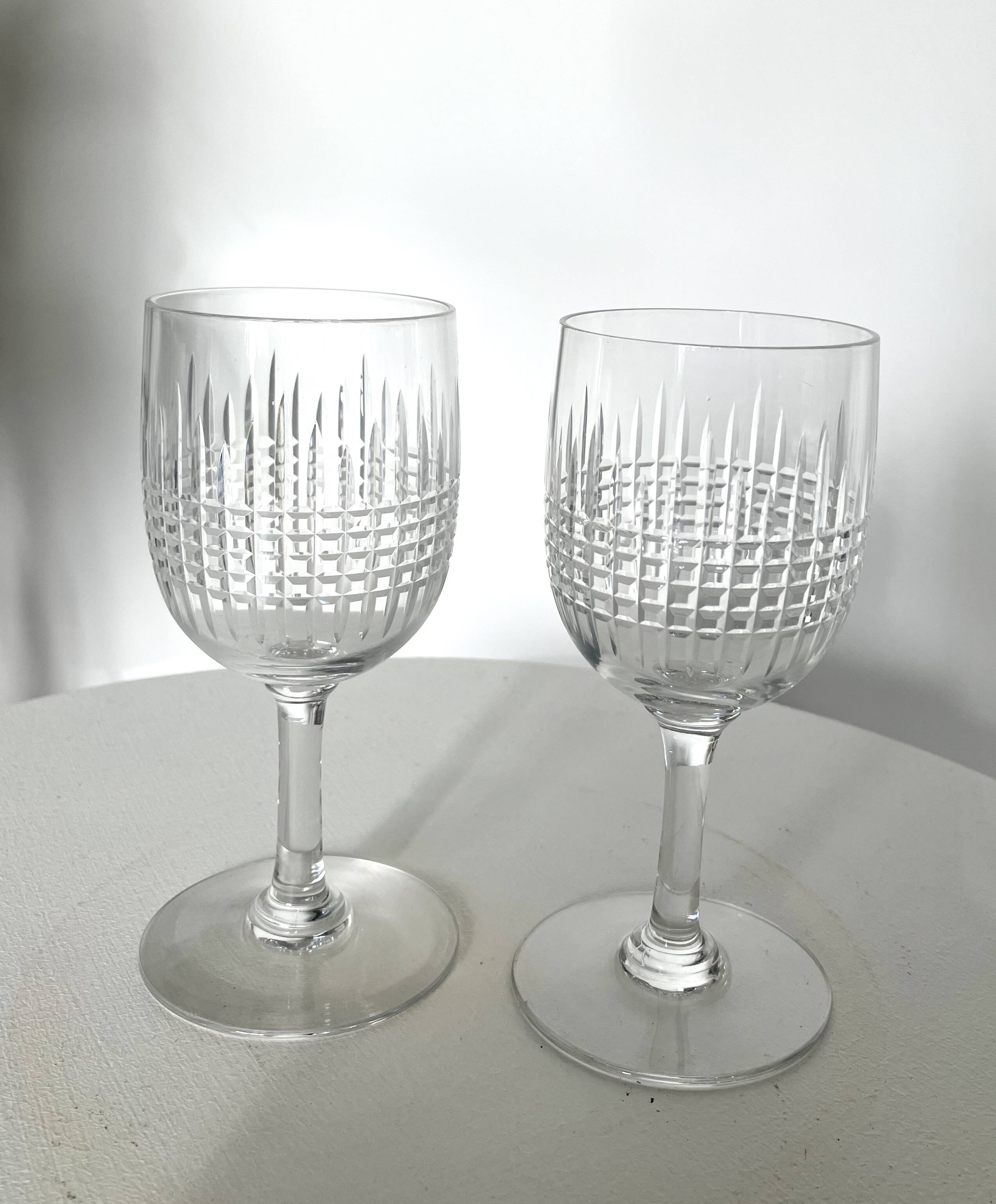Duo of Baccarat Nancy model stemmed glasses
