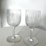 Duo of Baccarat Nancy model stemmed glasses