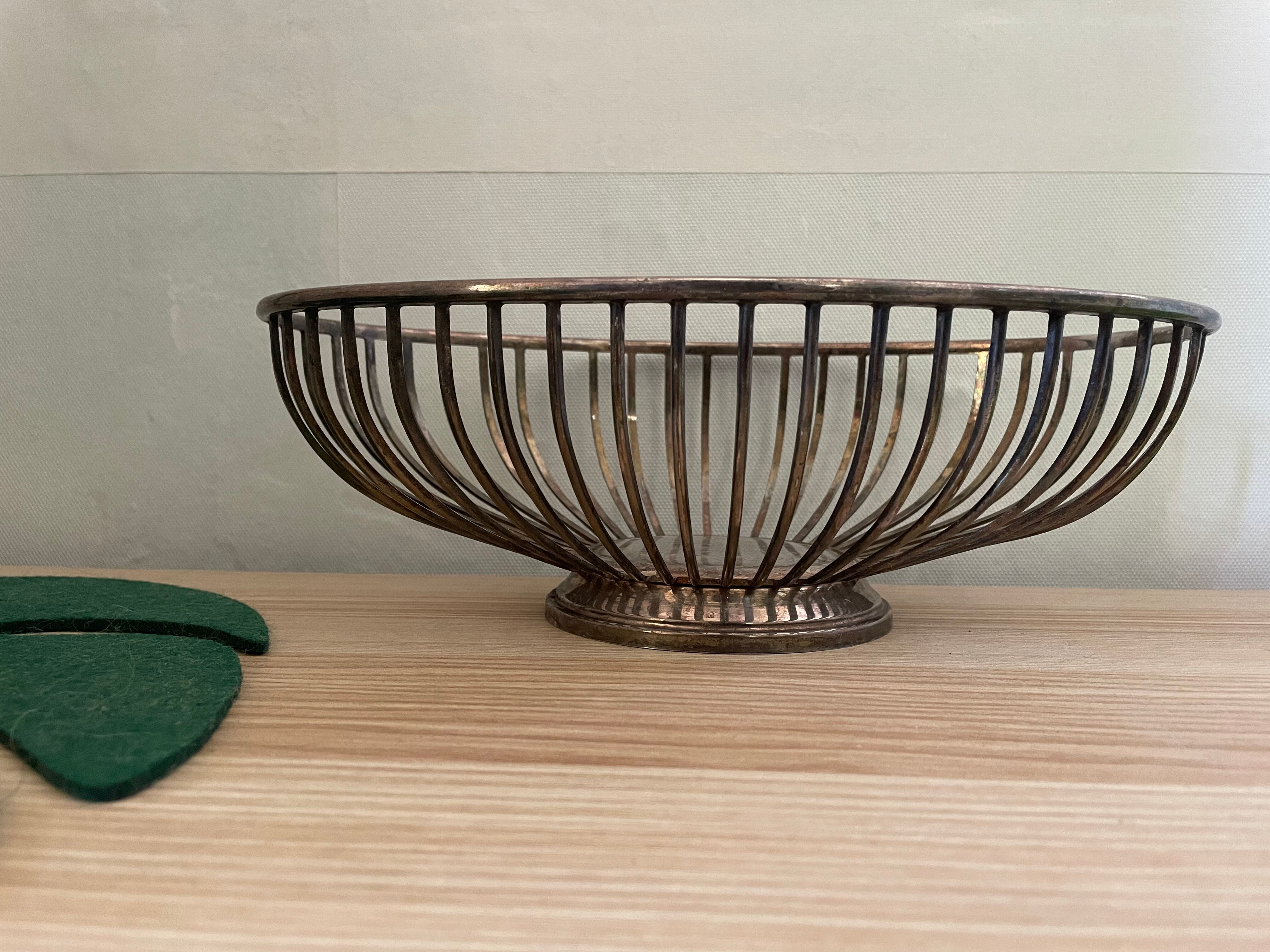 Silver metal basket