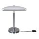 "Tris" glass table lamp by Fontana Arte from the Space Age with a chrome base, Italy, circa 2000.
