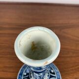 Blue & white floral candle holder by OUD, Delft, 1930/60