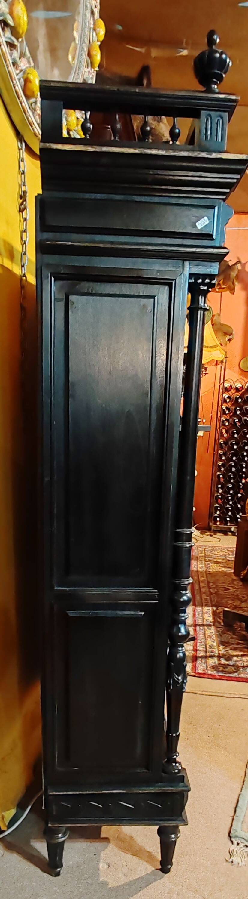 Curtained cabinet, late 19th century.