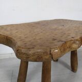 Brutalist wooden coffee table