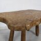 Table basse bois brutaliste
