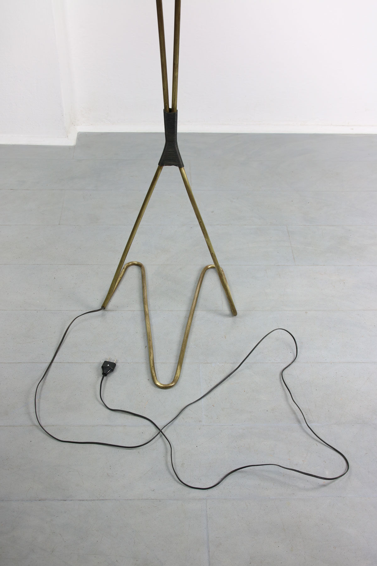 Mid-century brass floor lamp