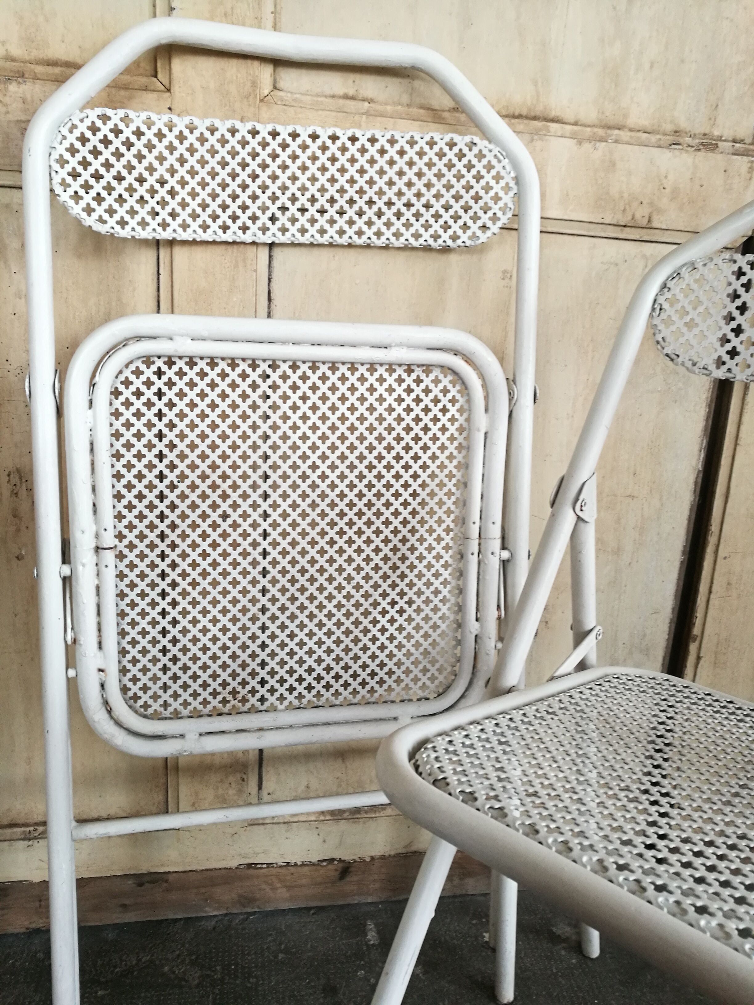 Pair of folding garden chairs