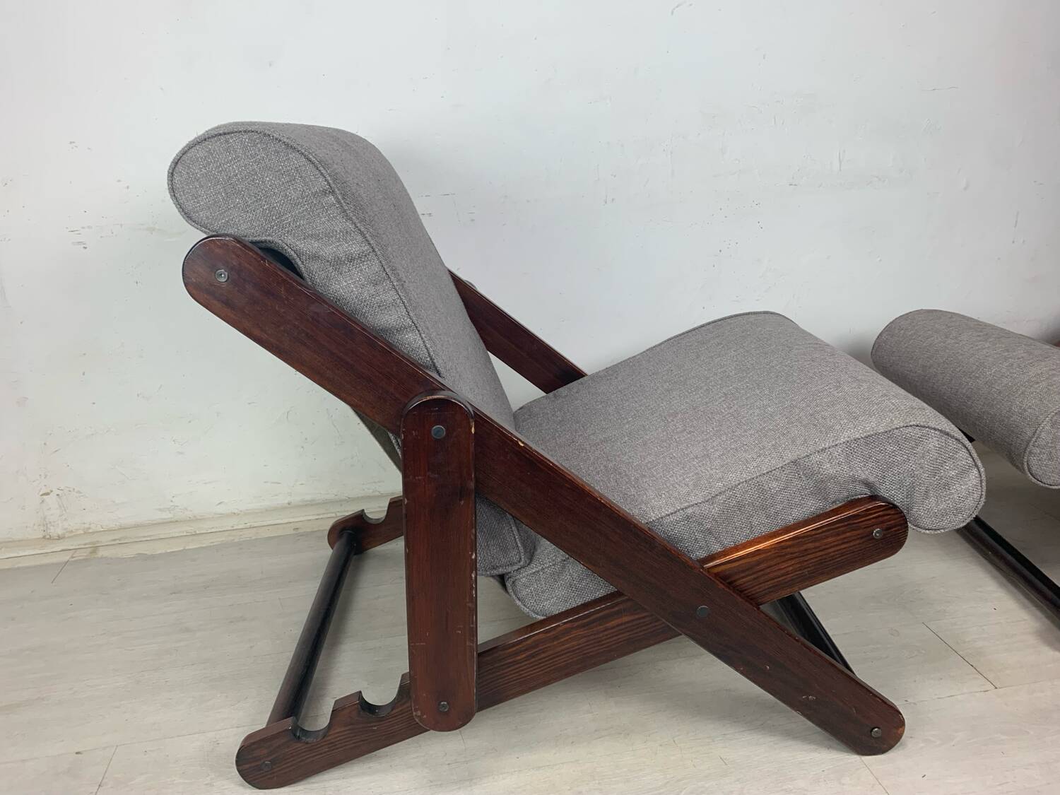 Pair of folding armchairs