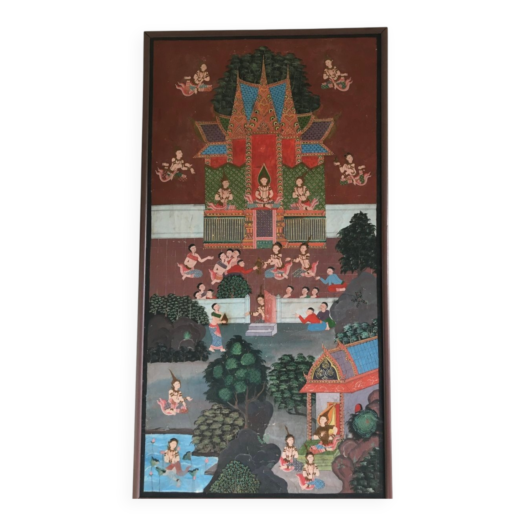 Large Painting on Canvas, Thailand, Rattanakosin School (1851-1910)