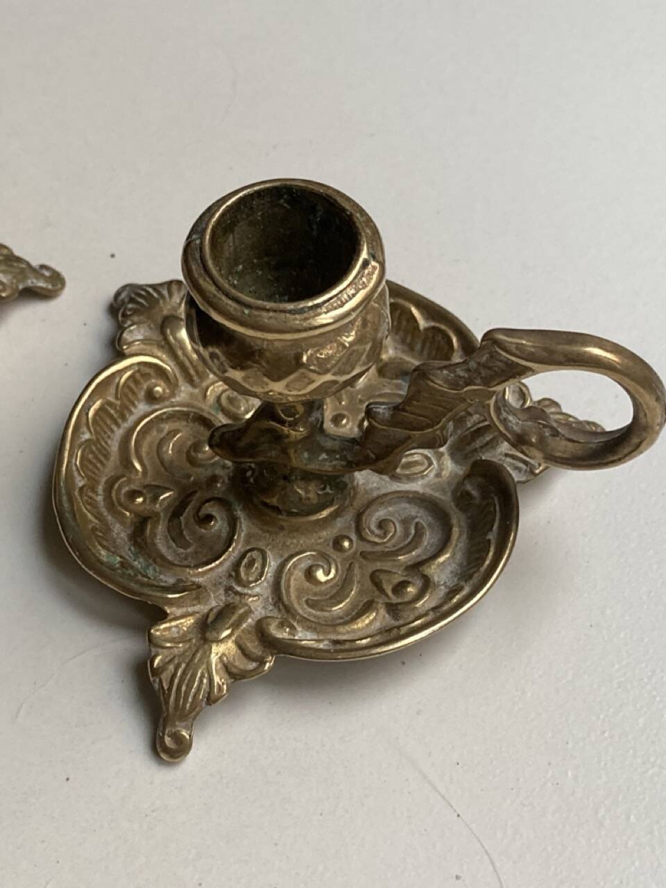 Cellar rat candlesticks (pair) in vintage bronze, re-edition from the 80s