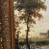Old landscape. Oil on canvas.