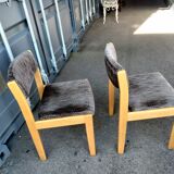6 chaises ancienne vintage design scandinave pieds compas