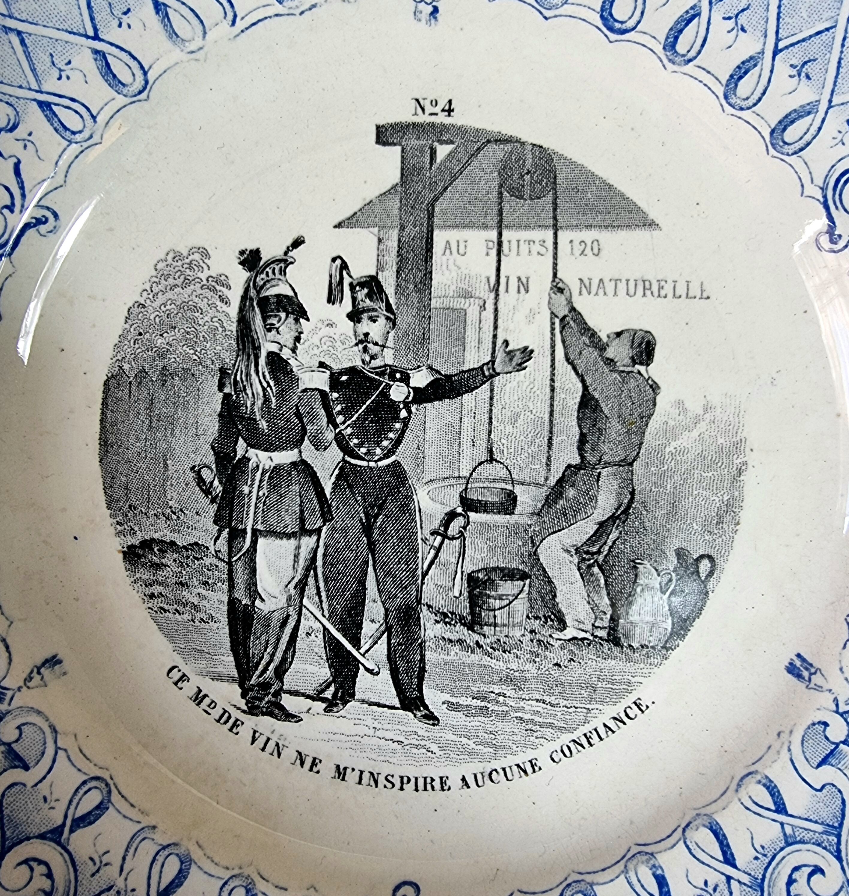 Talking plate wine creil & montereau