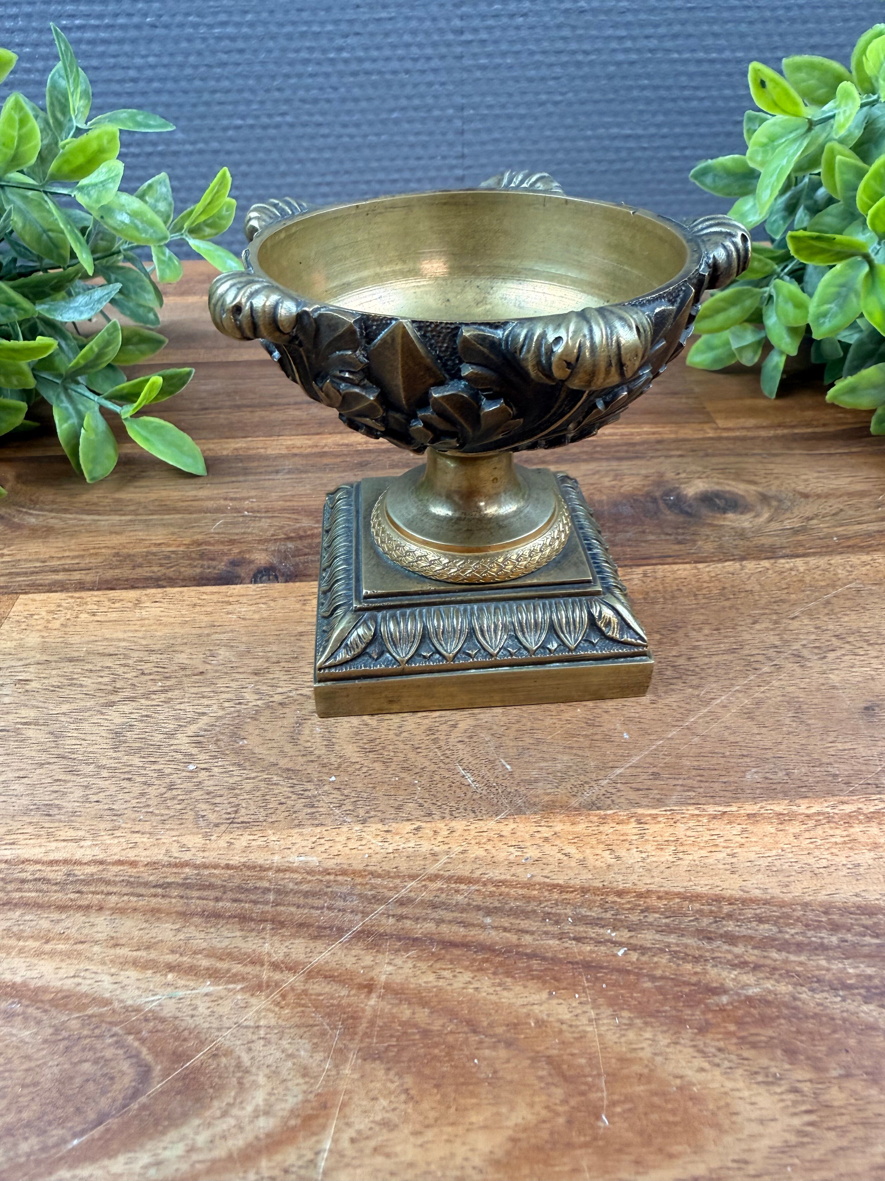 Empire Style Bronze Cup on Pedestal