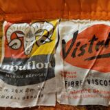 Vintage 70s blanket Le Mouflon 100% viscose - 2.20m x 2.40m