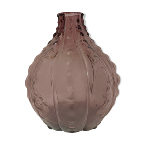Vase en verre soufflé parme