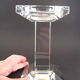 Pair of modernist crystal candle holders signed oleg cassini