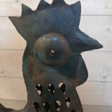 Wrought iron table lamp/rooster