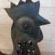Wrought iron table lamp/rooster
