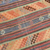Turkish Vintage Kilim Rug, 169x211 Cm